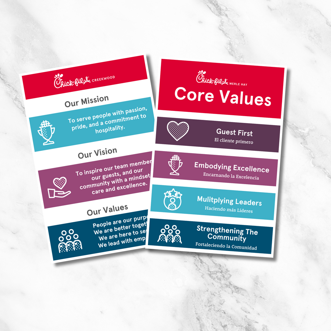 Custom Core Values Sticker
