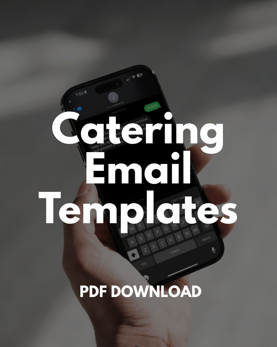 Catering Email Template