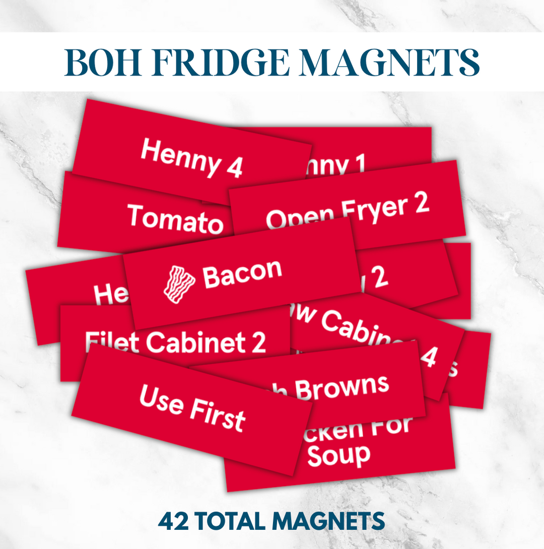 Back of House Fridge Magnet Set - Full Pack