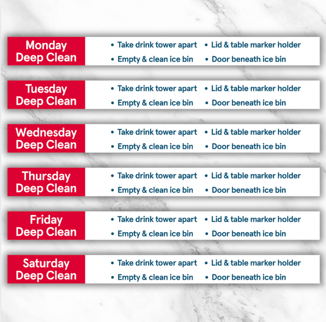 Drink Tower Deep Clean Stickers