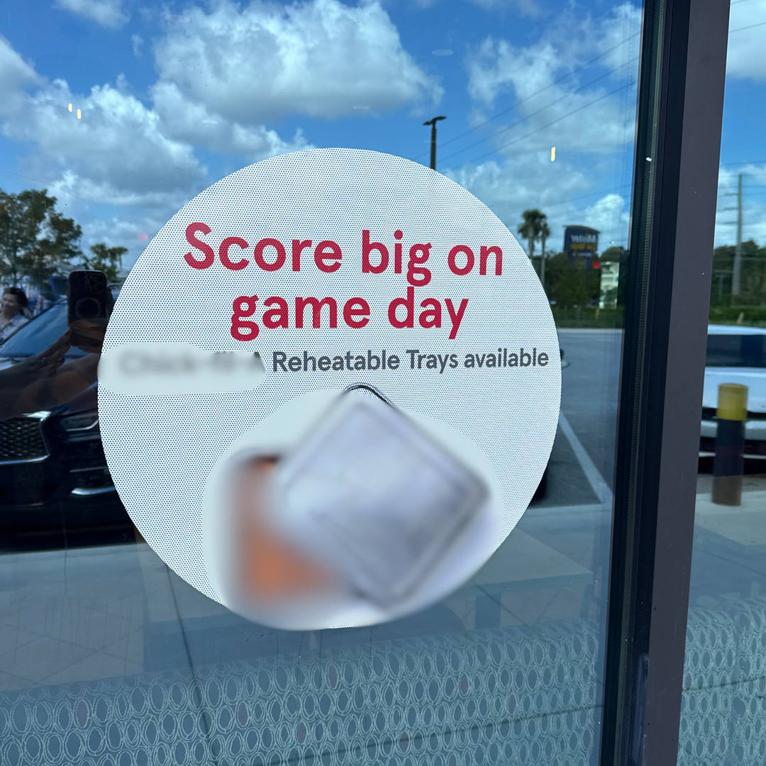 Catering Perforated Window Clings