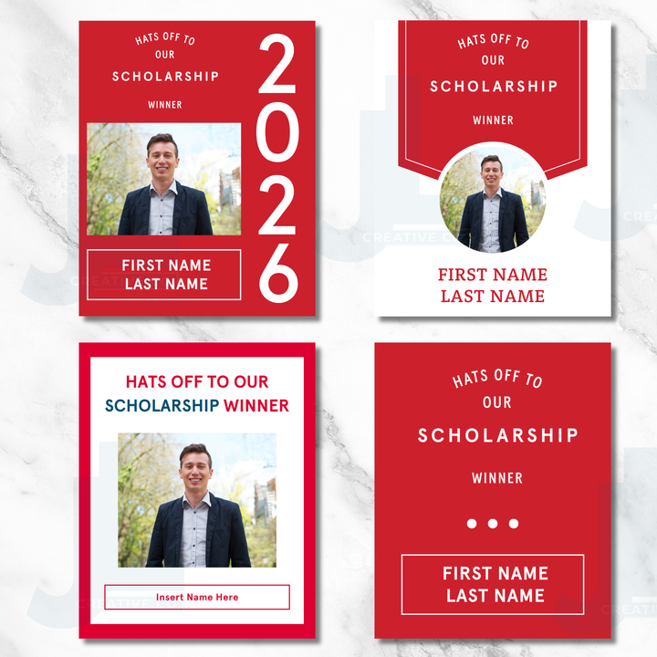 Scholarship Winner Window Clings