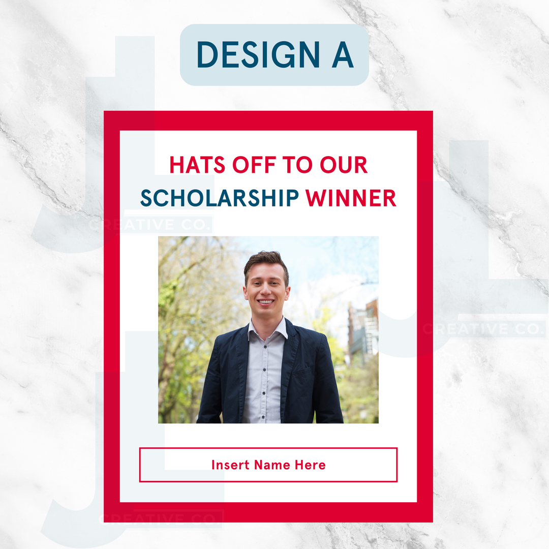 Scholarship Winner Window Clings