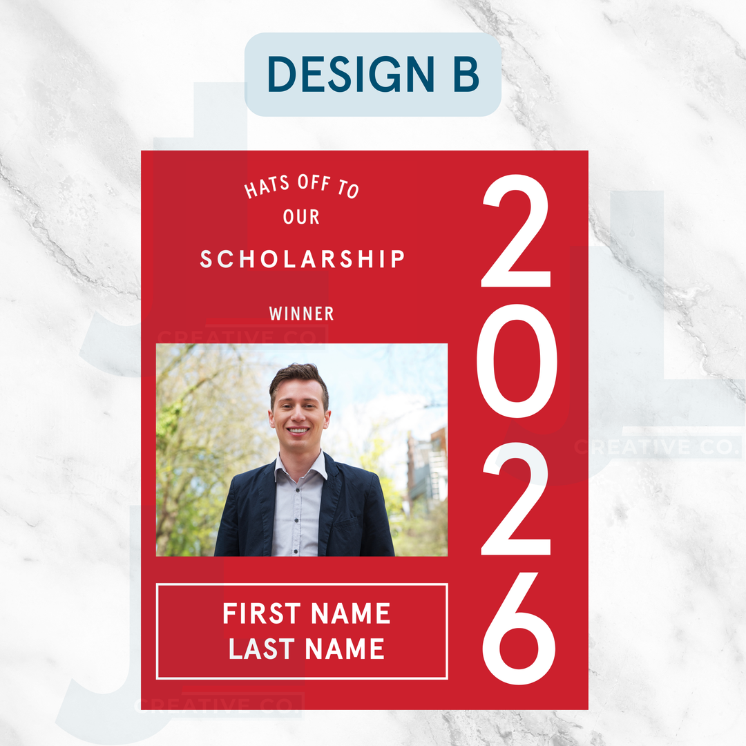 Scholarship Winner Window Clings