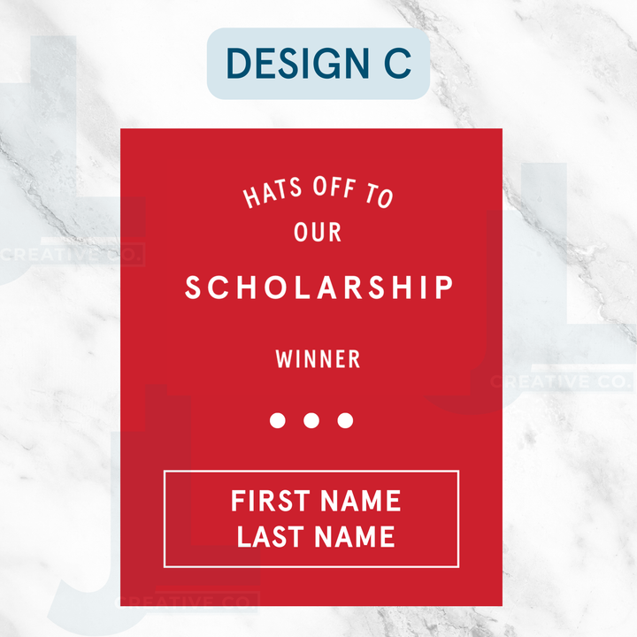 Scholarship Winner Window Clings