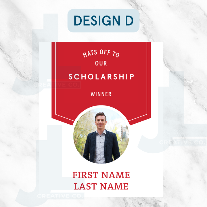 Scholarship Winner Window Clings