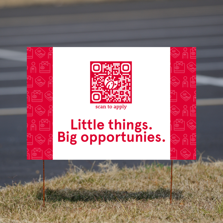 Little Things. Big Opportunities - Hiring Yard Sign