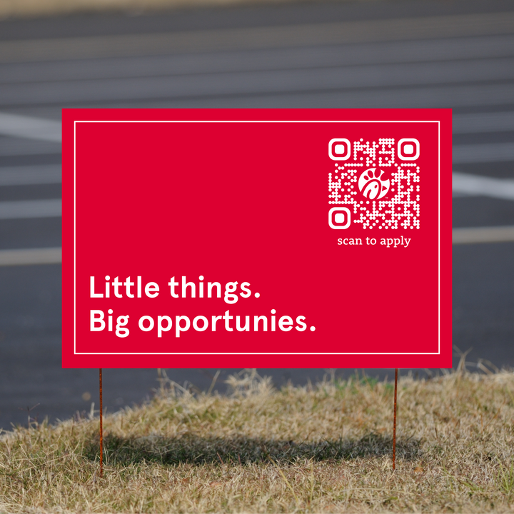 Little Things. Big Opportunities - Hiring Yard Sign