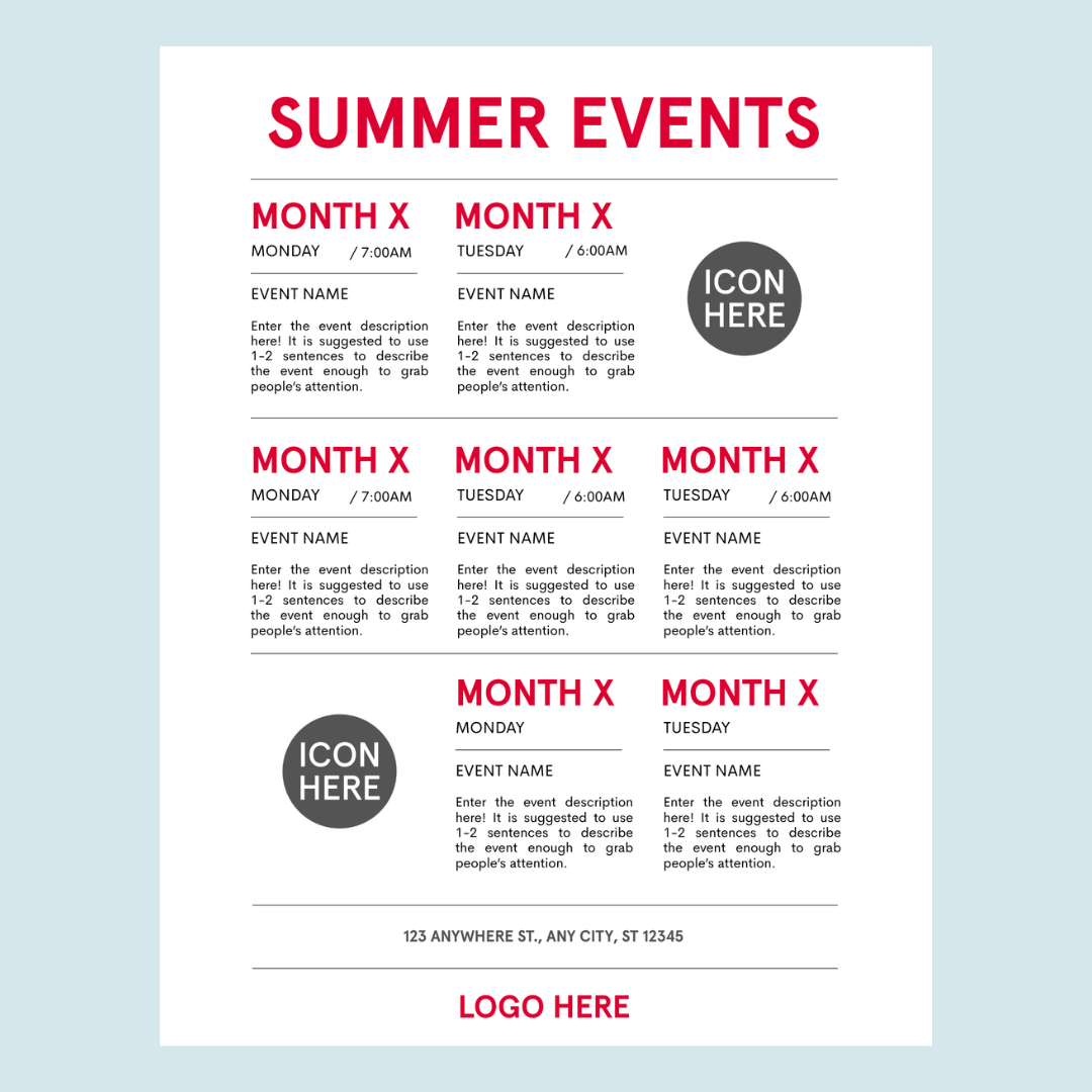Summer Events Marketing Template