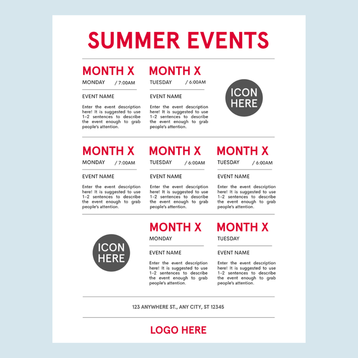 Summer Events Marketing Template