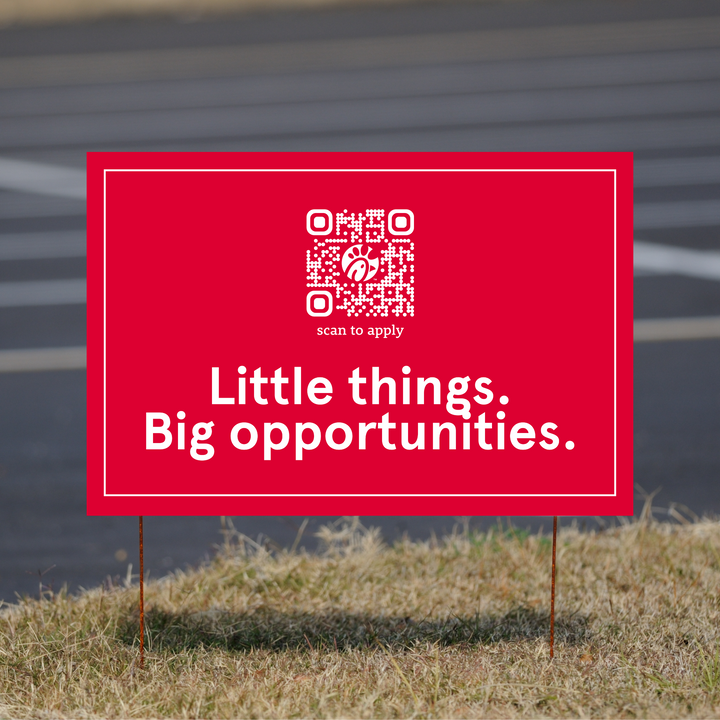 Little Things. Big Opportunities - Hiring Yard Sign