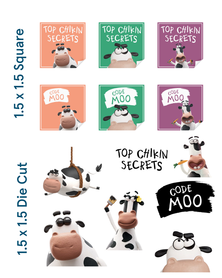 The Collectible Cows – Sticker Set (4-Pack)