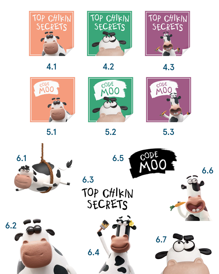 The Collectible Cows – Sticker Set (4-Pack)