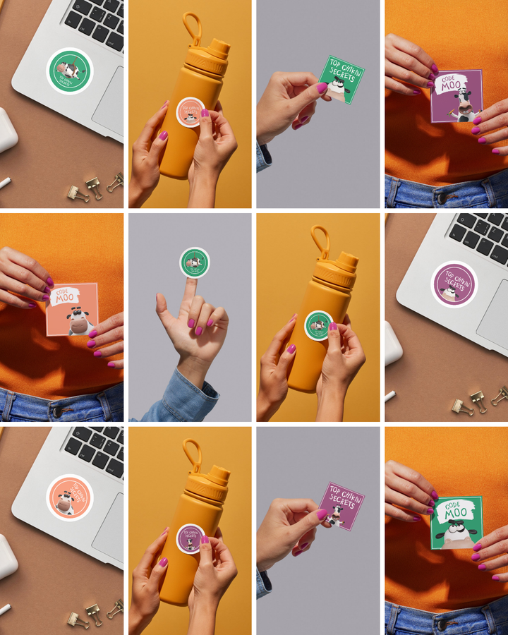 The Collectible Cows – Sticker Set (4-Pack)
