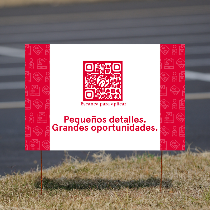 Little Things. Big Opportunities - Hiring Yard Sign