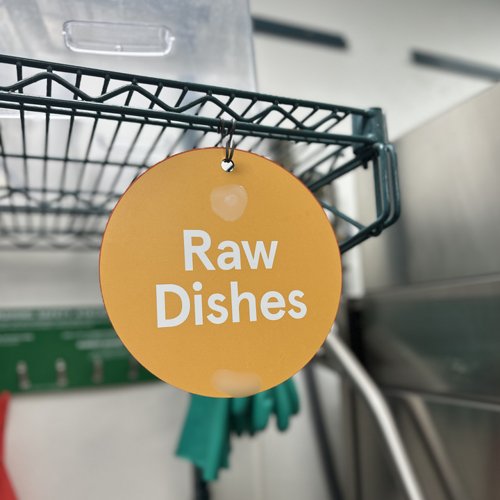 Raw / Regular Dishes Sign