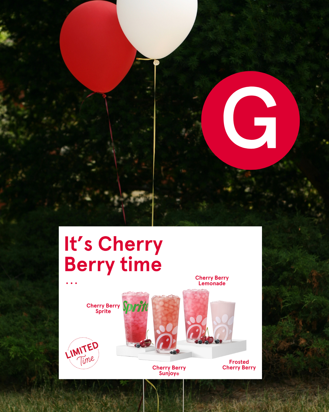 Cherry Berry + Pretzel Bun Lawn Signs