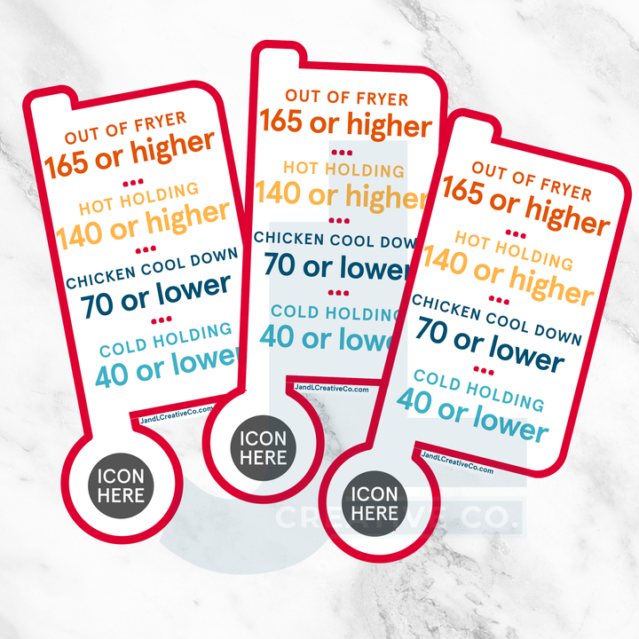 Food Safe Temperature Stickers