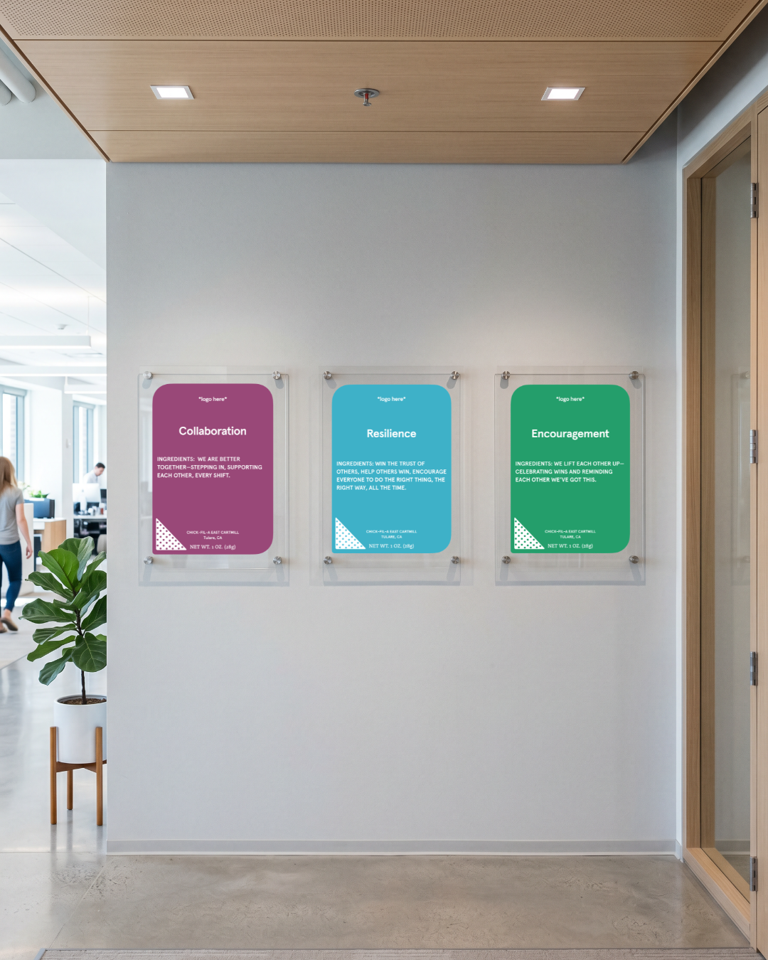 Acrylic Standoff Core Value Signs