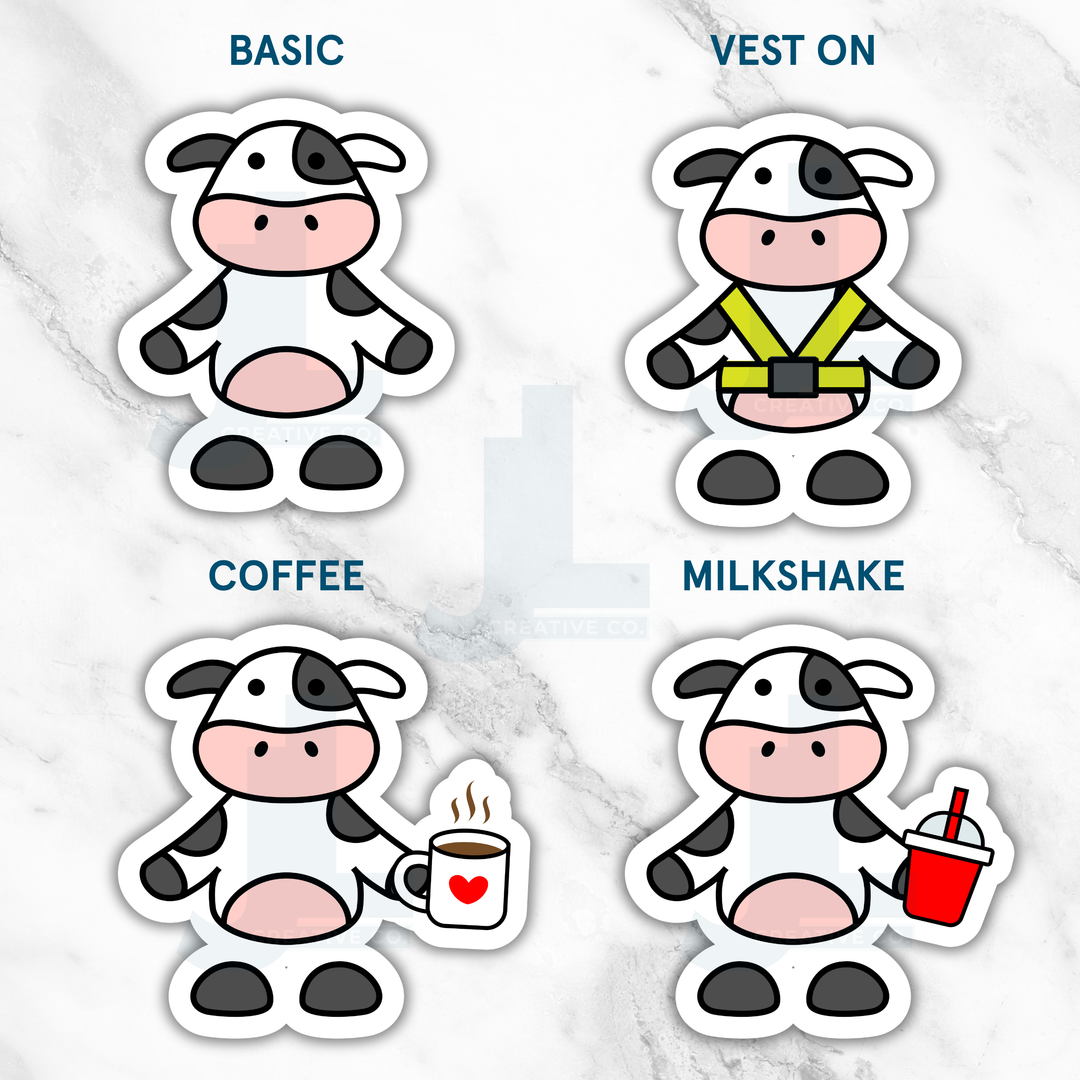Dancing Cow Stickers
