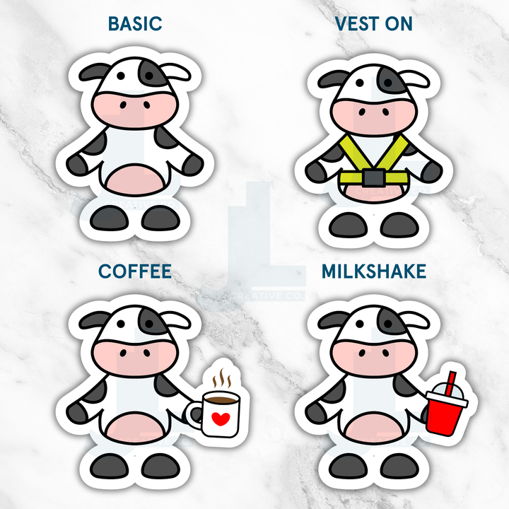 Dancing Cow Stickers