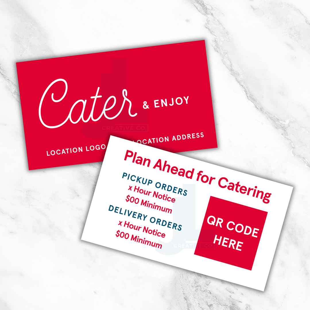 Catering Fast Facts - Business Cards
