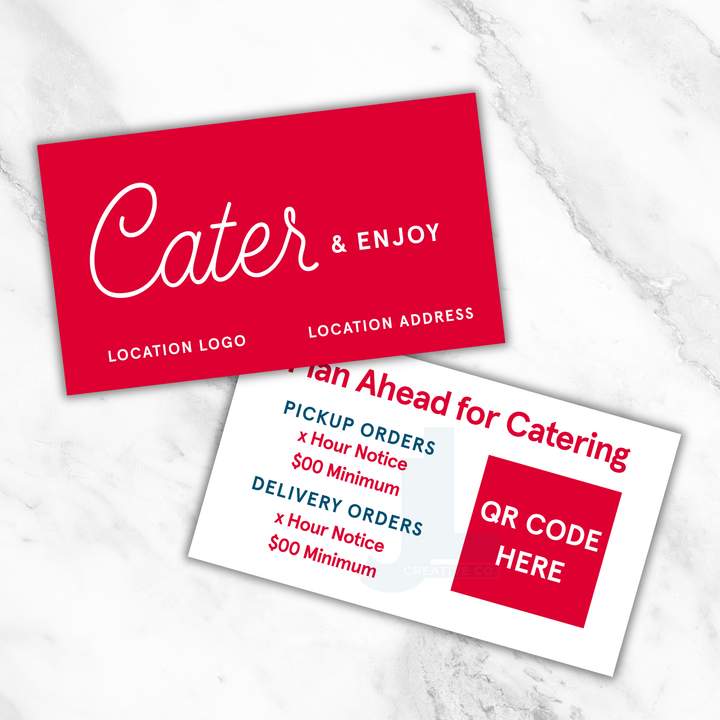 Catering Fast Facts - Business Cards
