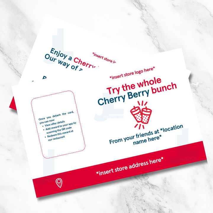 Cherry Berry BOG Card Backer