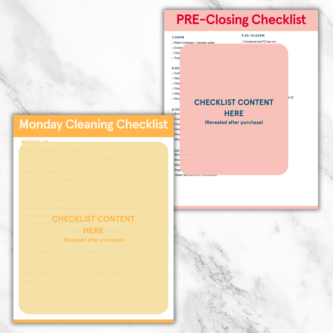 Operational Checklists