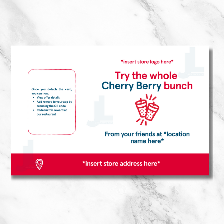 Cherry Berry BOG Card Backer