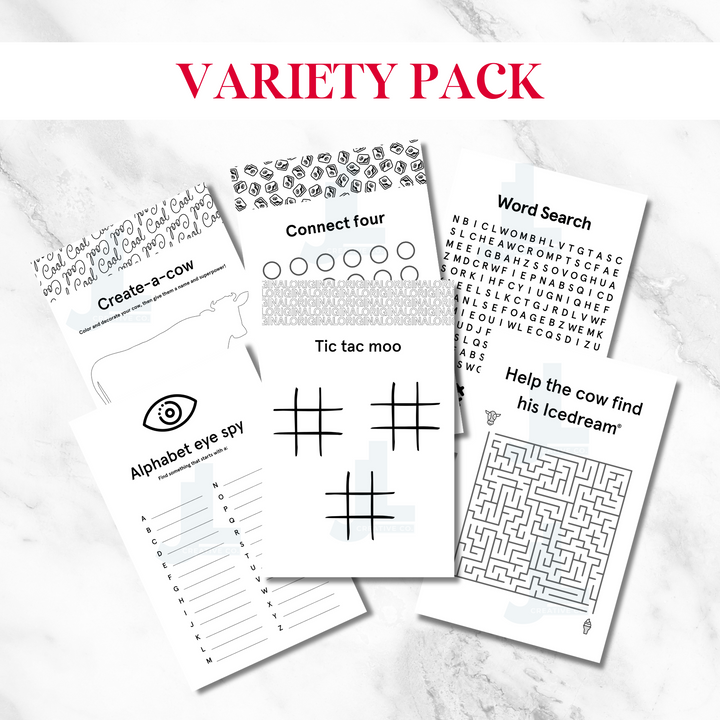 Half-Sheet Activity Pages