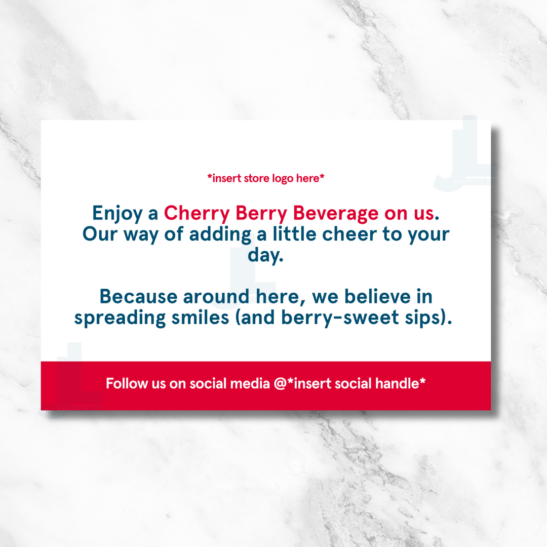 Cherry Berry BOG Card Backer