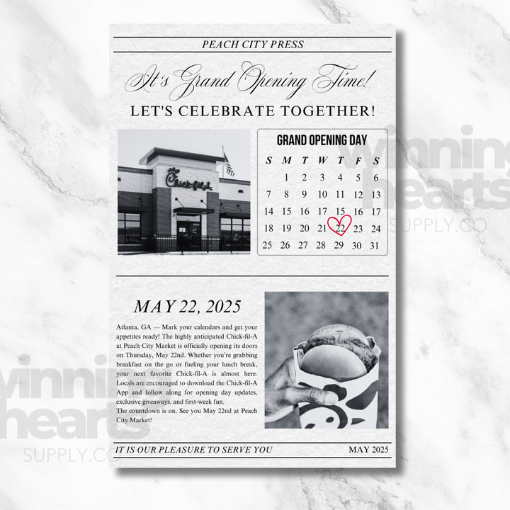 Grand Opening Newspaper – Custom Design