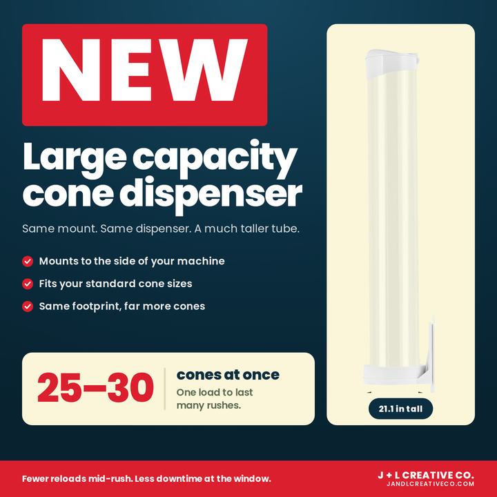 NEW: LARGE CAPACITY Ice Cream Cone Dispenser