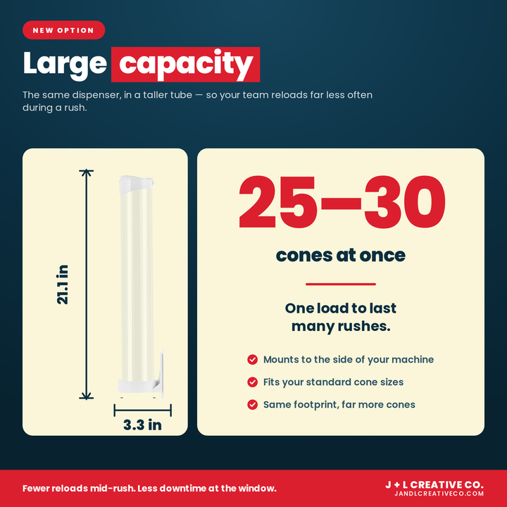 NEW: LARGE CAPACITY Ice Cream Cone Dispenser
