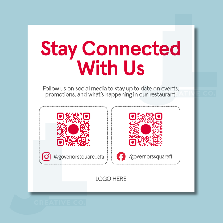 Scan to Follow Social Media