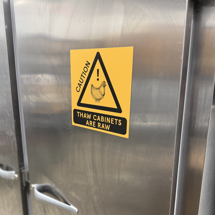 Caution Raw Labels