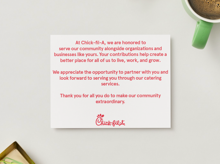 Community Impact Catering Cards