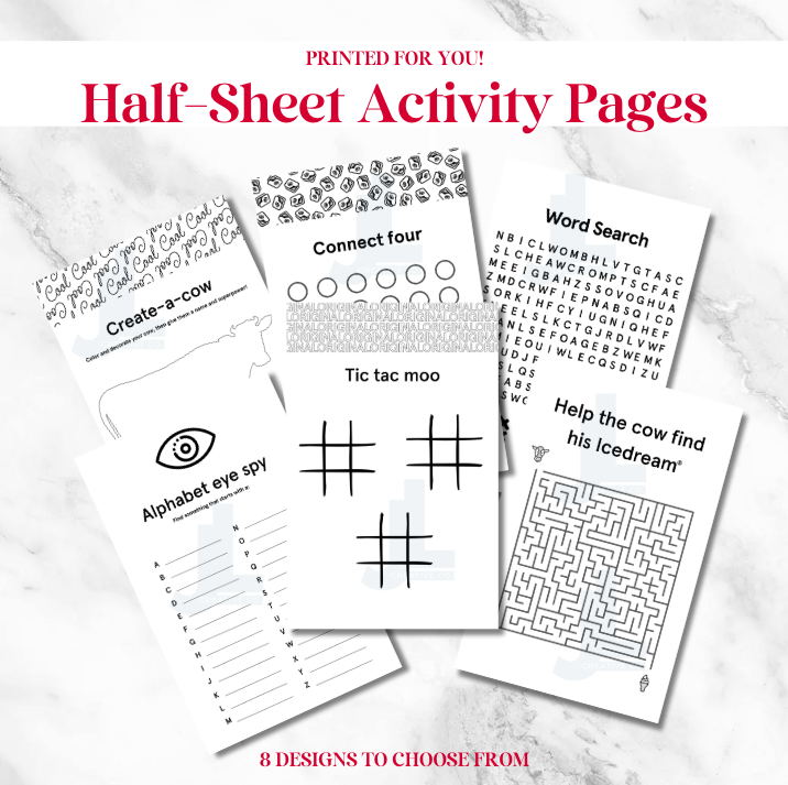 Half-Sheet Activity Pages