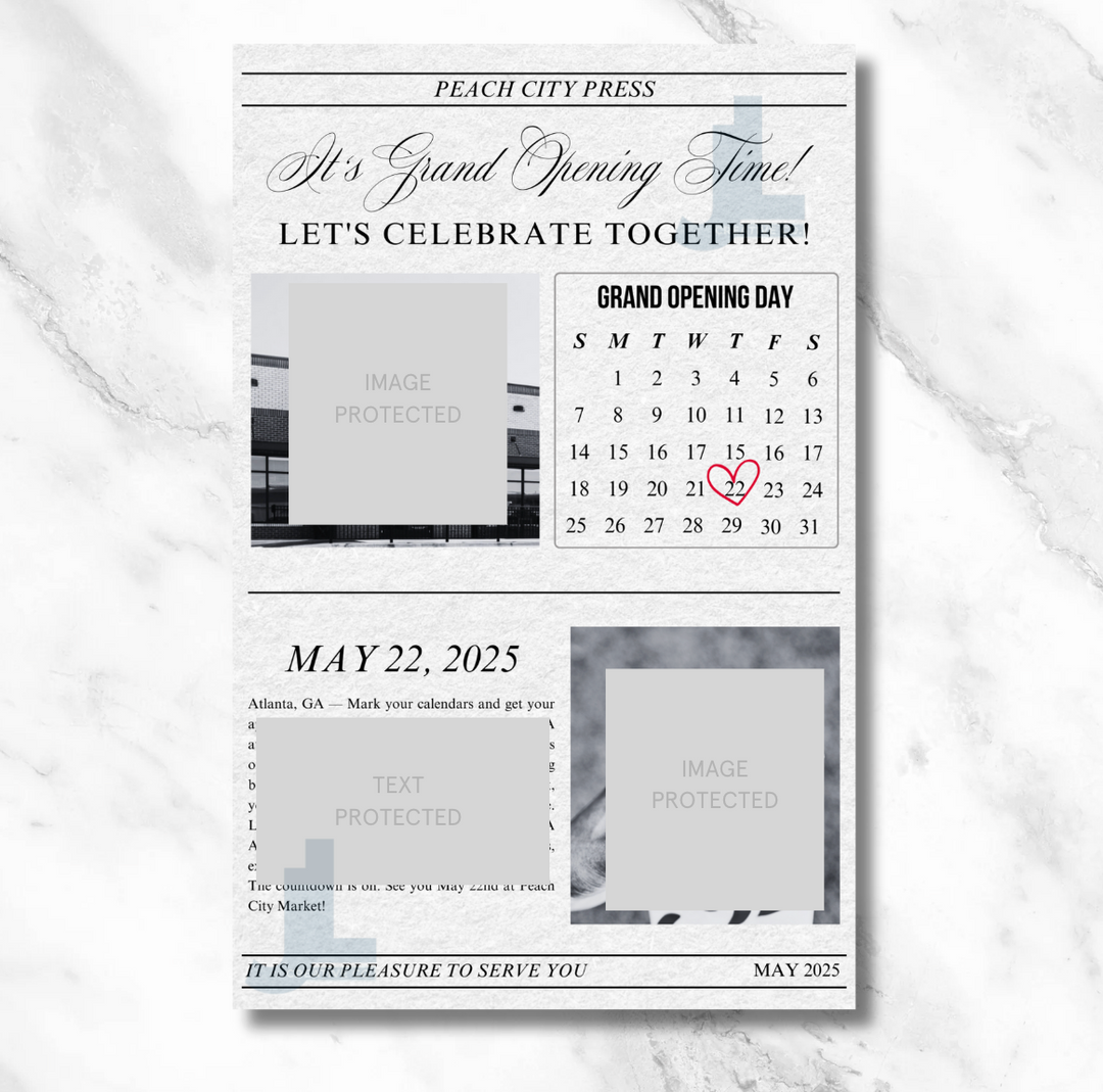 Grand Opening Newspaper – Custom Design