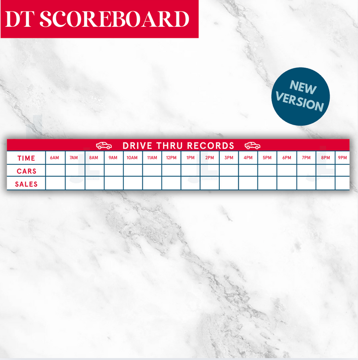 Drive Thru Record Scoreboard (Dry Erase)