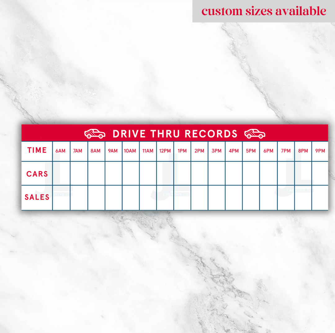 Drive Thru Record Scoreboard (Dry Erase)
