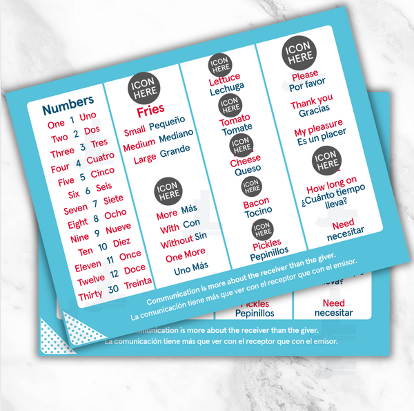 Bilingual Communication Sticker (English + Spanish)