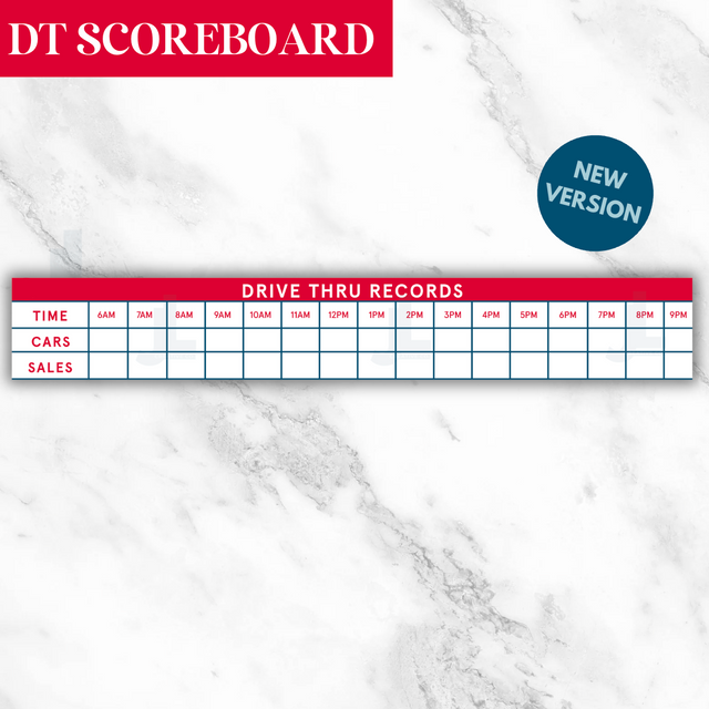 Drive Thru Record Scoreboard (Dry Erase)