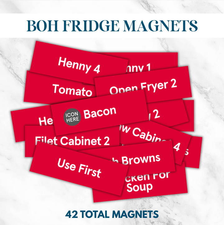 Back of House Fridge Magnet Set - Full Pack