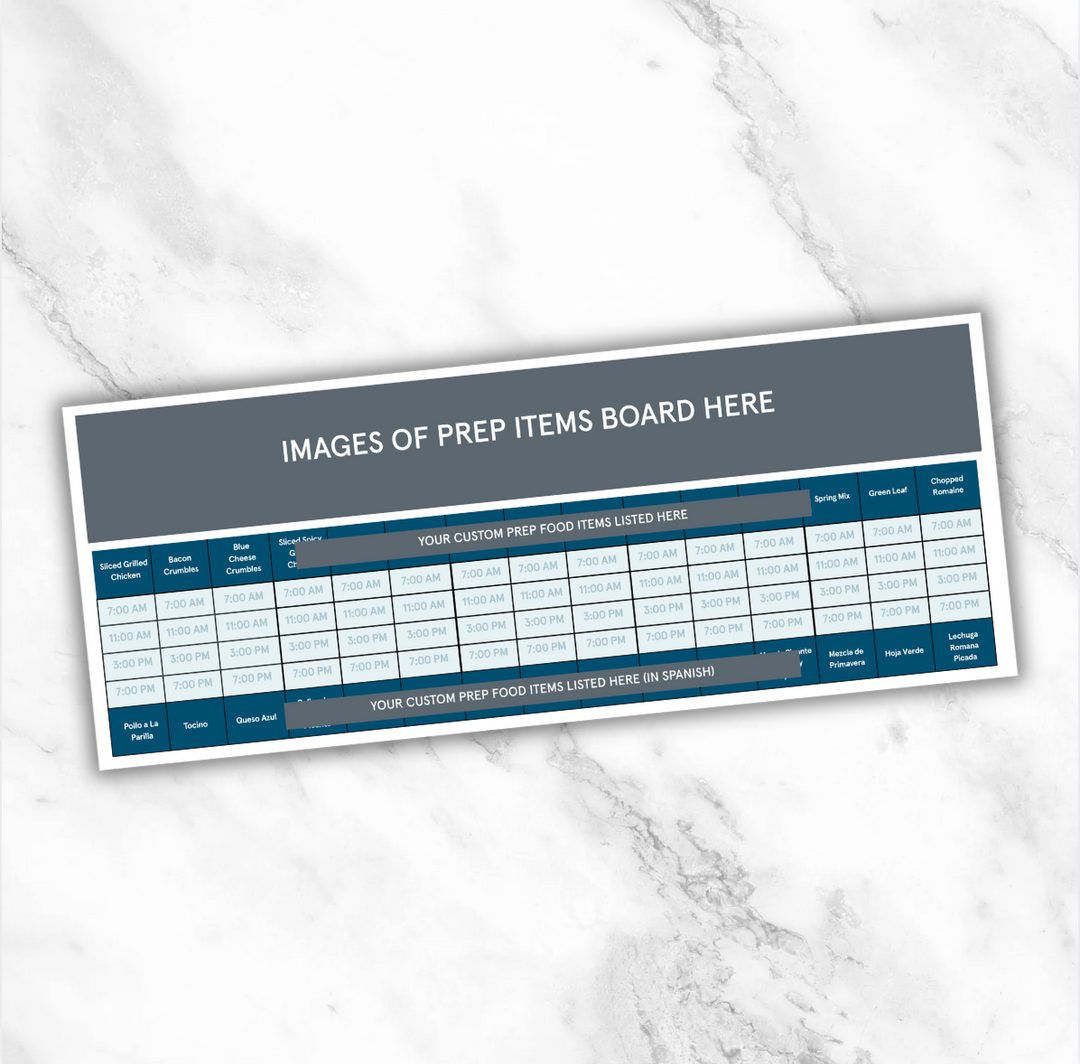 Salad Prep Table Layout – J+L Creative Co.
