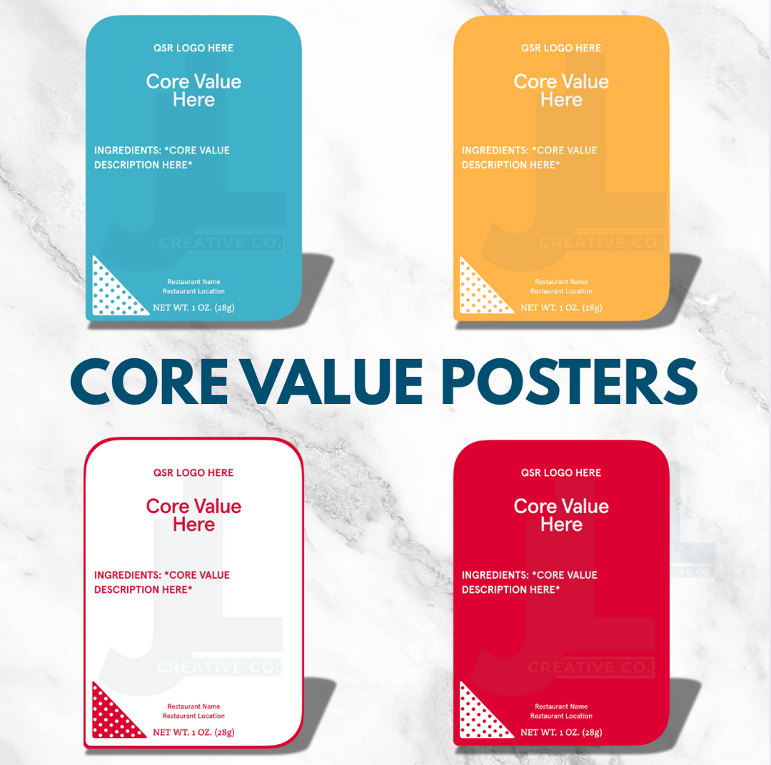 Sauce-Inspired Core Values Posters