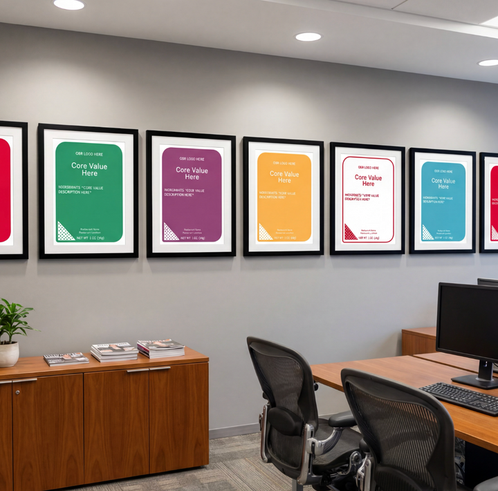 Sauce-Inspired Core Values Posters