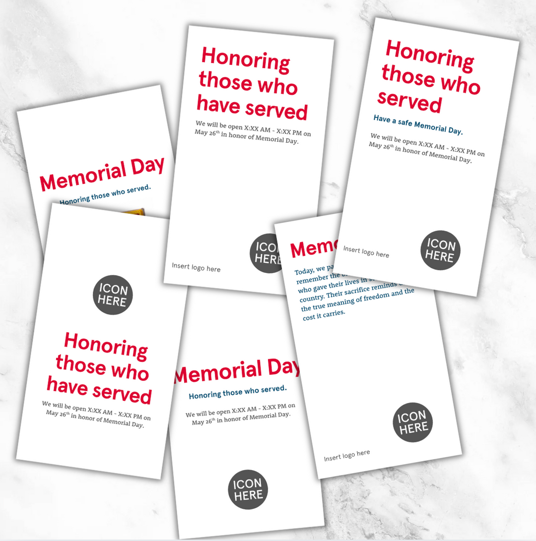 Memorial Day Social Media Template – Stories + Grid