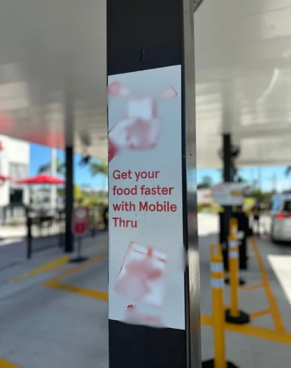 Drive-Thru Canopy Pole Stickers